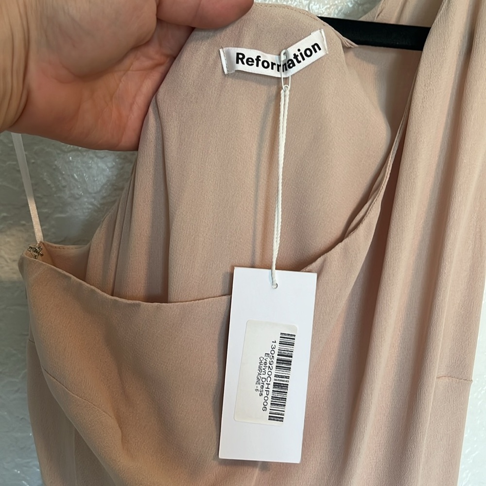 NWT Reformation Evelyn Dress Blush Pink Maxi Dress 6 - Picture 11 of 15